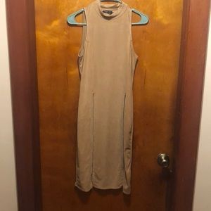 Long Slit Suede Tank